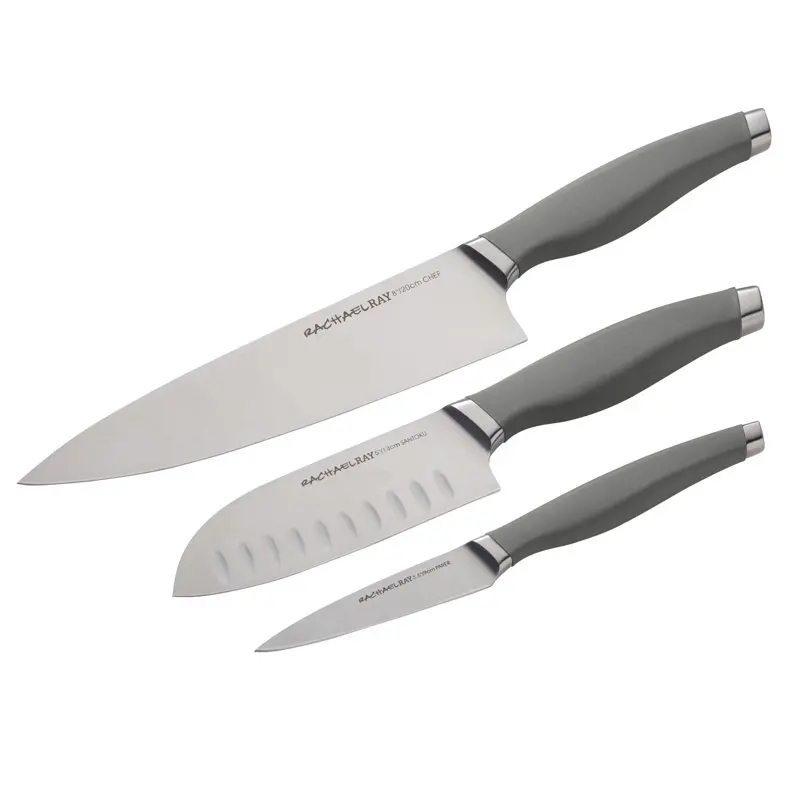 

Набор шикарных и прочных серых японских 3-х ножей из нержавеющей стали-стильные и высококачественные кухонные столовые приборы для домашней кухни