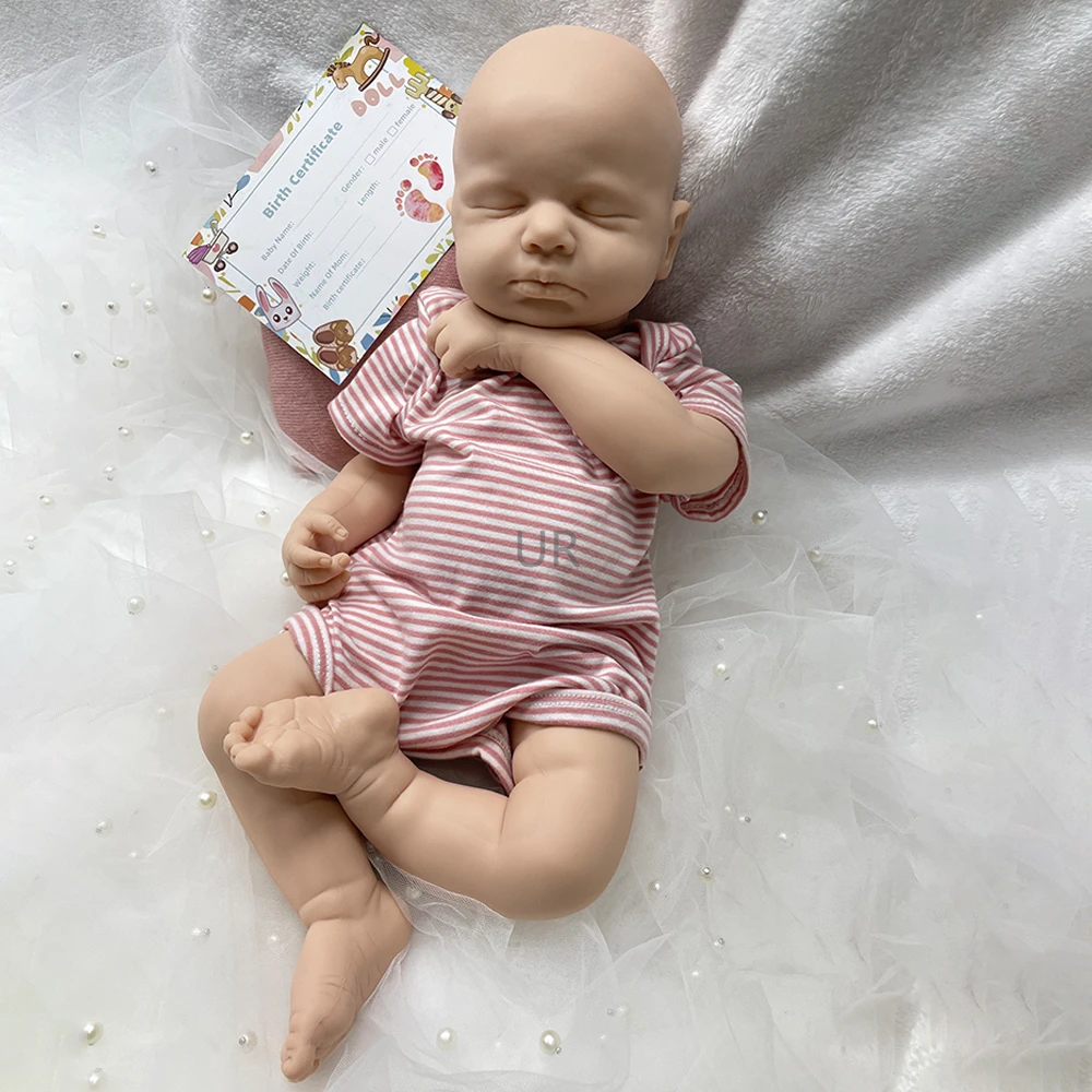 20 &quotполная твердая силиконовая кукла реборн утяжеленная неокрашенная моющаяся
