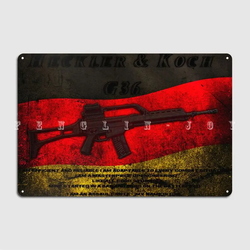 

Постер с немецким флагом G36, металлический плакат с табличкой, клубным баром, создайте жестяные пластинки Sign, постер