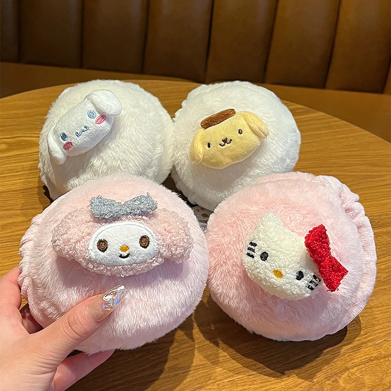 

Новинка кавайные ушные теплые наушники Sanrio Hellokittyed Kuromi My Melody Мягкая кукла милые детские Мультяшные плюшевые теплые наушники на осень и зиму