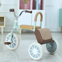 doki childrens tricycle pedal 1 3 6 years old baby bicycle retro tricycle with leather bag stroller manufacturer 2022