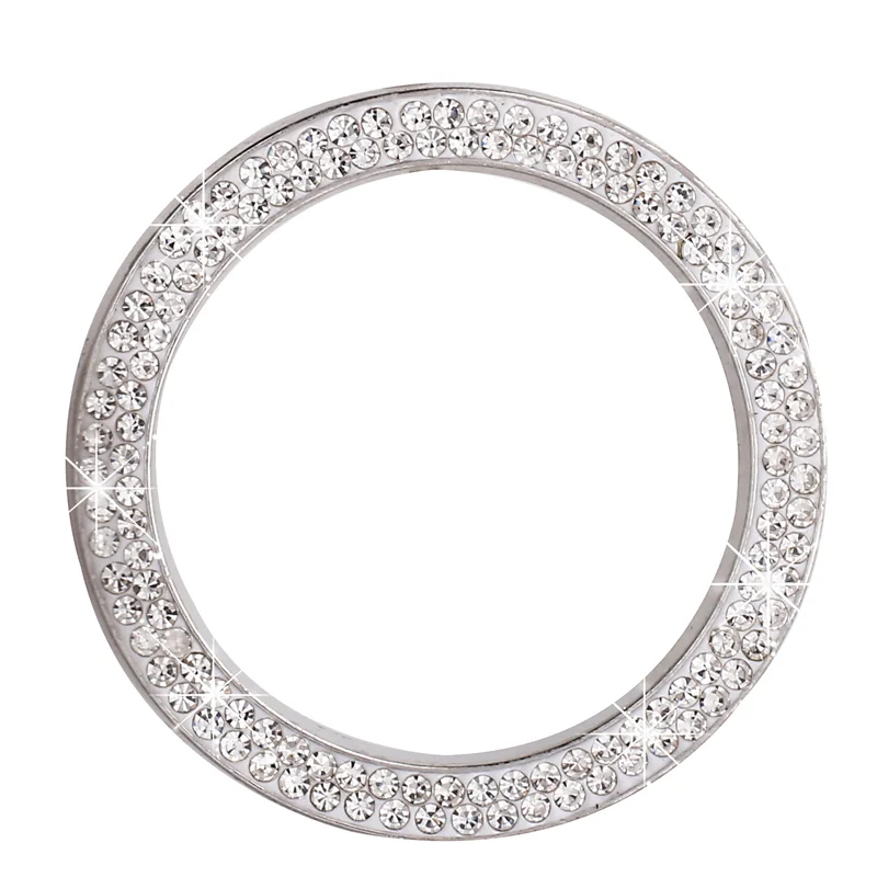 

Кольцо с бриллиантами и стразами, автомобильная кнопка одним щелчком мыши, крышка переключателя запуска двигателя для BMW Audi Toyota Honda Kia Ford, аксессуары