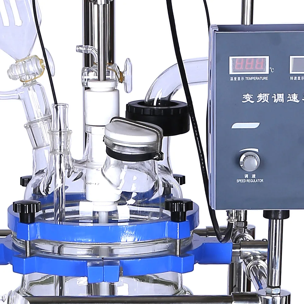 ZOIBKD 10L-20L-30L-50L Лабораторный двухслойный стеклянный реактор Лабораторная куртка