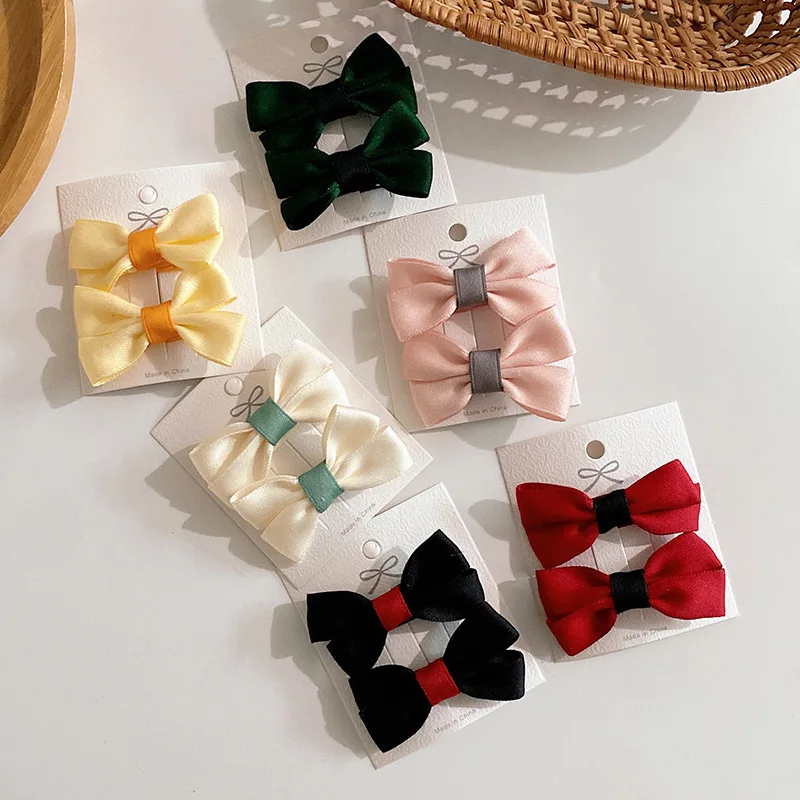 

Children's Bow Hairpin Sweet and Cute Duckbill Clip Simple Girls Hair Accessories Bangs Clip Japanese and Korean Headdress