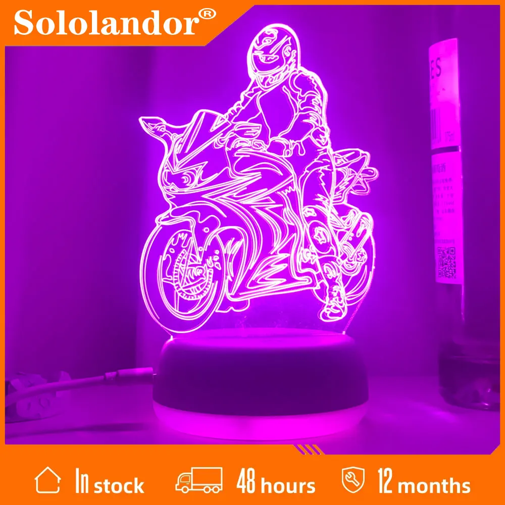

3d Lamp Motorcycle Racer Jonathan Rea Action Figure Nightlight for Home Room Decoration Cool Fans Birthday Gift Led Night Light