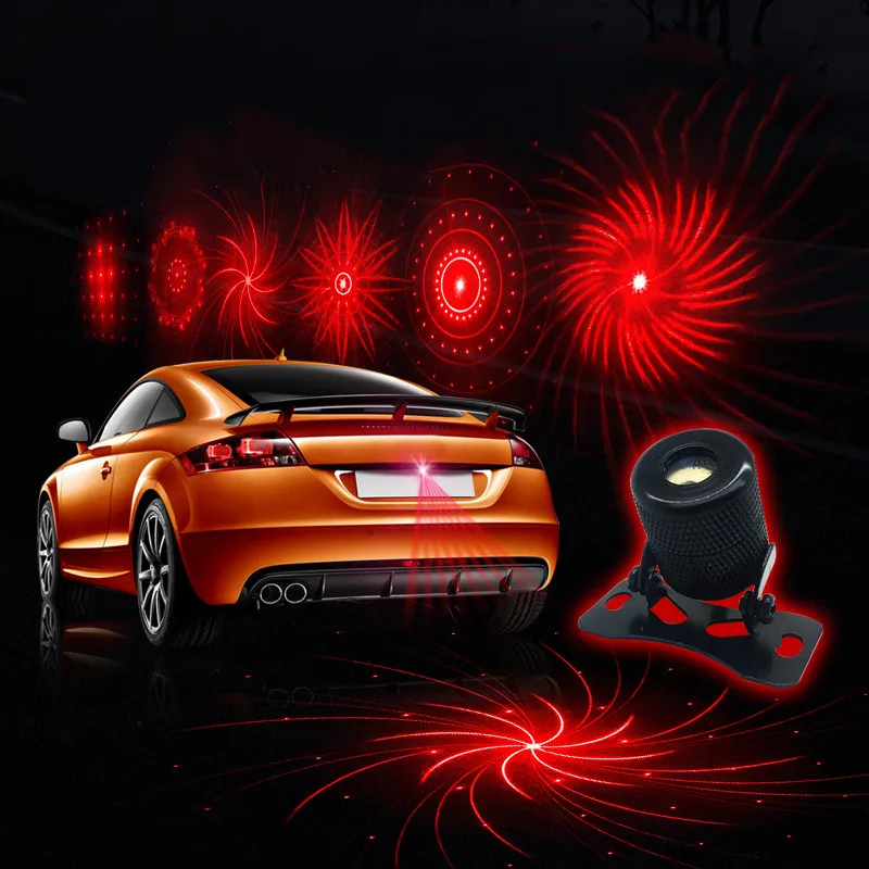

Car Auto LED Laser Fog Light Vehicle Anti-Collision Taillight Brake Warning Lamp Car Parking Brake Light Tail Warning Bulb
