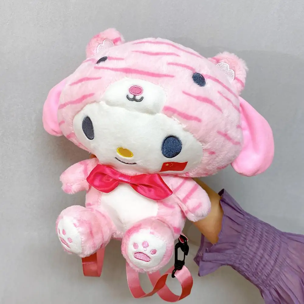 

Sanrioed аниме Kawaii Mymelody Kuromi Милая коричная милая Кукла Плюшевая сумка женская сумка с сердцем рюкзак контрастных цветов подарок