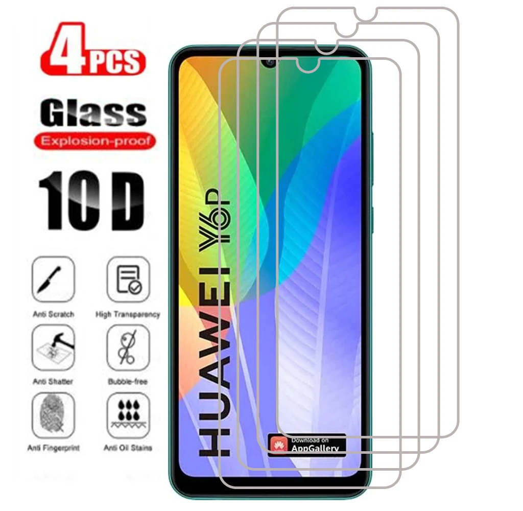 

4Pcs Protection Tempered Glass For Huawei Y5p Y6p Y6s Y7a Y7p Y8p Y8s Y9a Y9s P Smart Z Pro S P30 P40 lite E Screen Cover Film