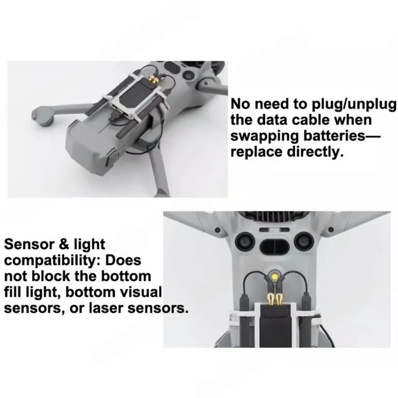 Фото [НОВИНКА! A25P] Нижний кронштейн для DJI Mini 5 Pro с модулем 4G, 3D-печатный держатель, кабель для передачи данных и антенна для передачи сигнала, A №3
