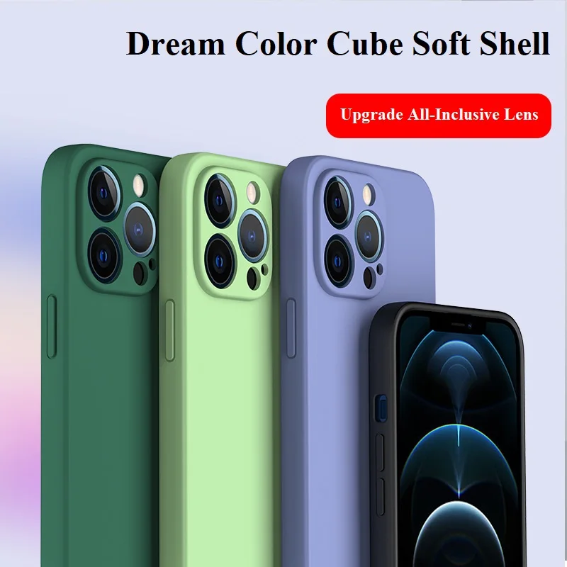 

For iPhone 13 Pro Max Mini Candy Color Matte Silicone Phone Case Fine Hole All-inclusive Lens Anti-drop Protective Soft Cover