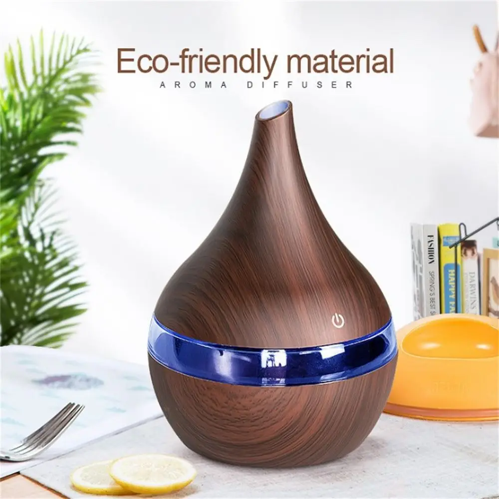 

Silent with LED Light Water Supply Aroma Diffuser Water Replenishment Instrument Wood Grain Humidifier Air Purifier