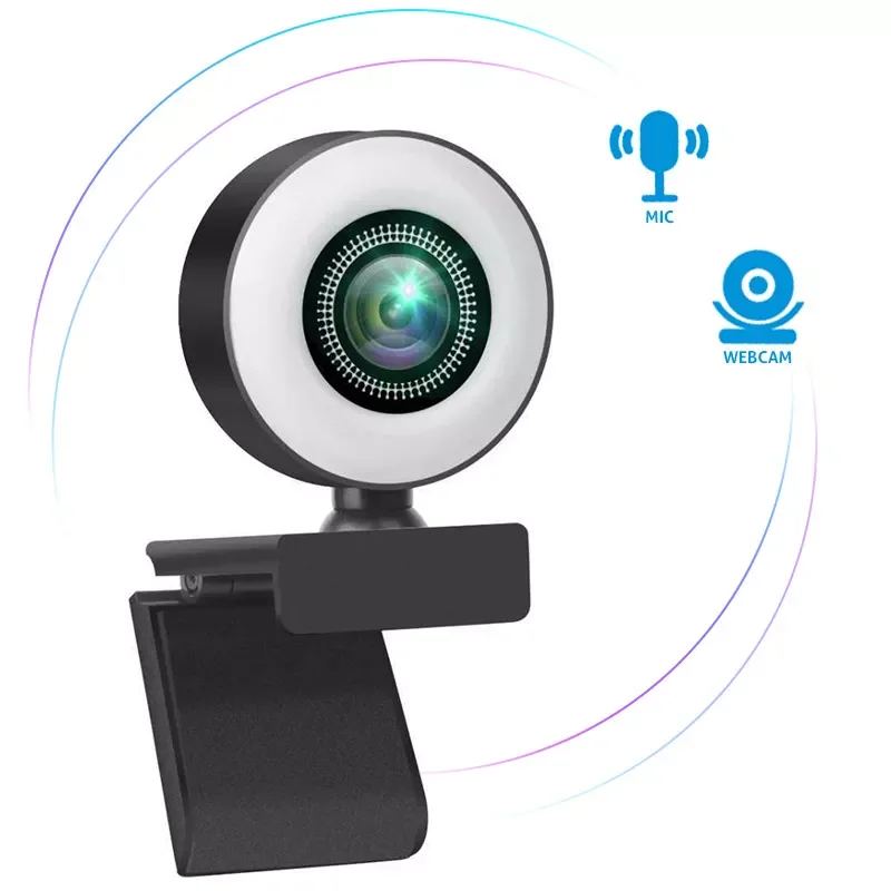 

Webcam 1080P Full HD Web Camera For PC Computer Laptop USB Web Cam With Microphone and Ring Light Web Camara Web camera
