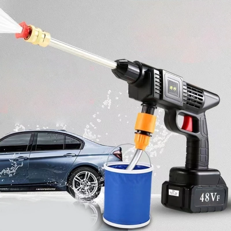 

30Bar Car Auto Washer Gun Cordless Pressure Water Gun 13200ma Battery Foam Generator Spray Power Cleaner for Car Washing