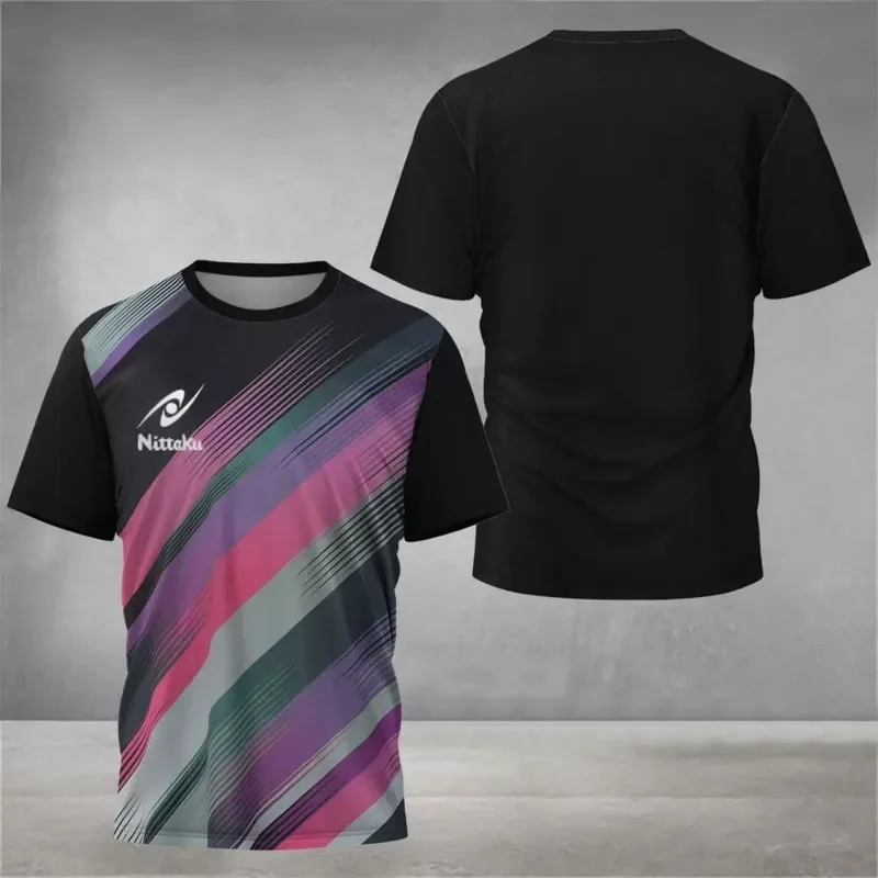 Лето 2029 новая мужская футболка Nittaku для настольного тенниса с принтом момент Climax