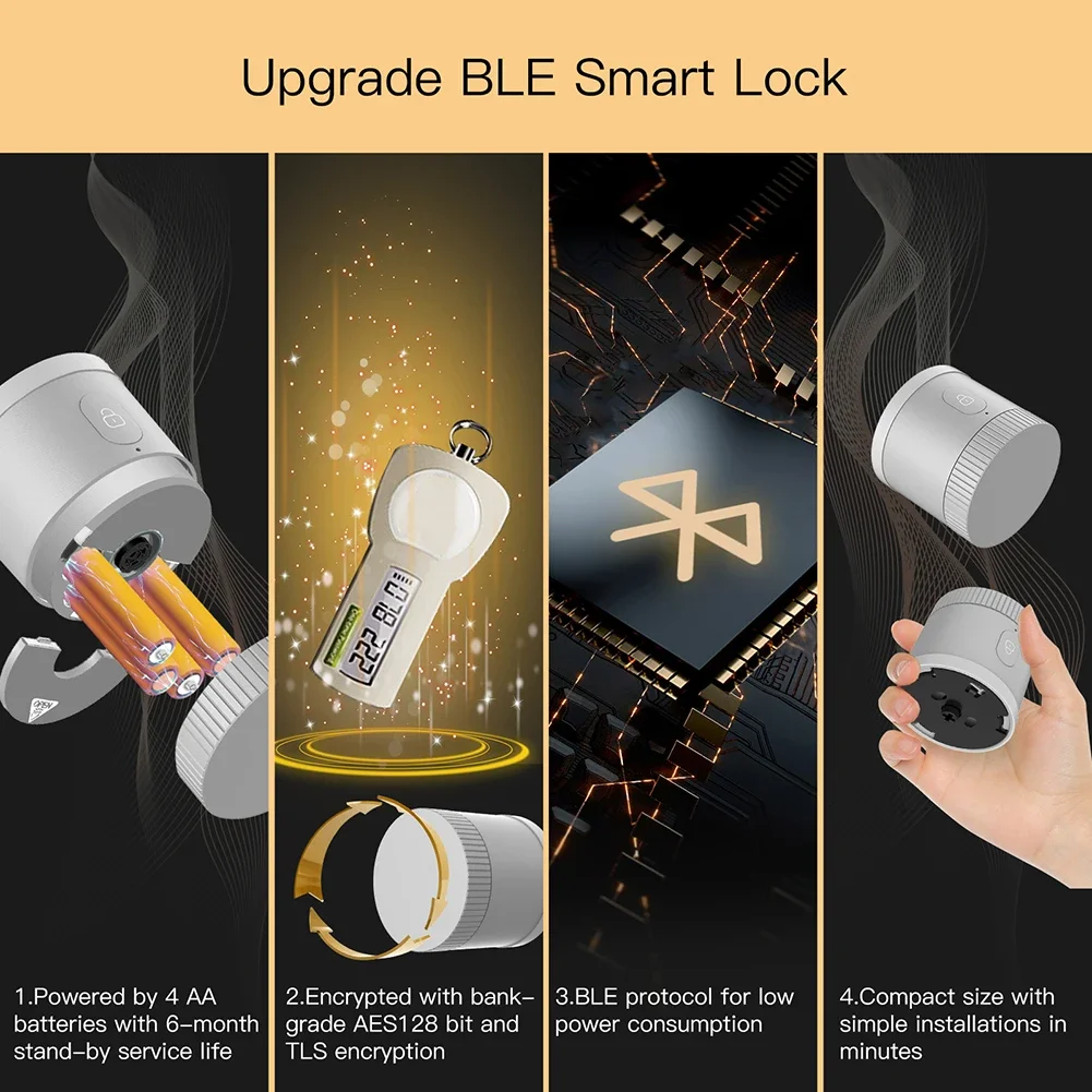 Bluetooth-замок дверной беспроводной с поддержкой Wi-Fi и голосового управления