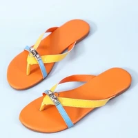 simple and comfortable slippers female summer korean fashion casual wear resistant non slip flip flops breathable beach