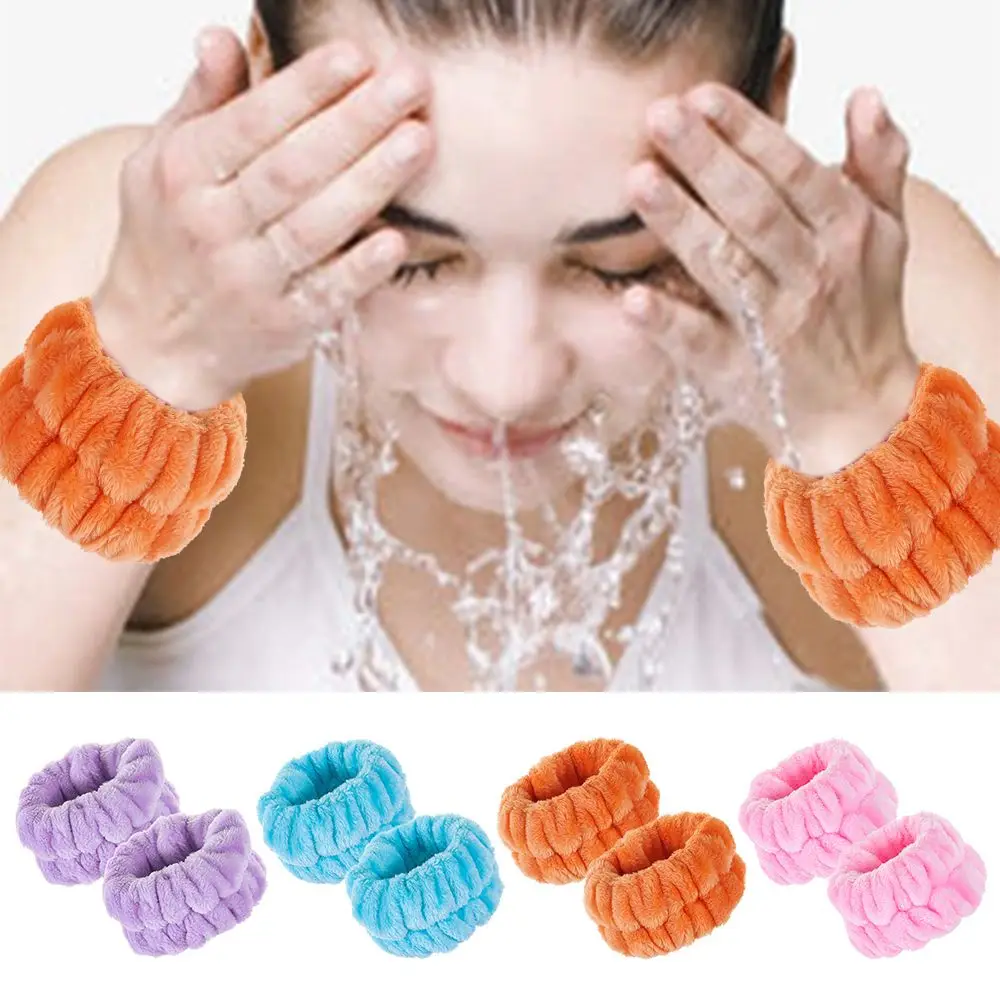 

Face Wash Wristbands Spa Wristbands for Washing Face Microfiber Absorbent Wrist Washband for Women Girls Prevent Liquid