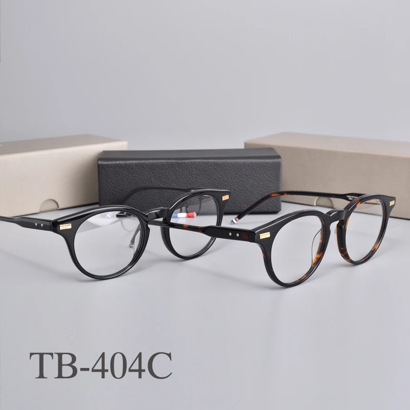 

Round Prescription women men glasses frames Men women Thom Brand Vintage TB 404 Eyeglasses Prescription