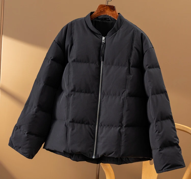 2022 New 95%  White Goose Down  Jacket Women  Casaco Feminino Inverno 2022  Casual  Wide-waisted  Zipper  Casaco Feminino