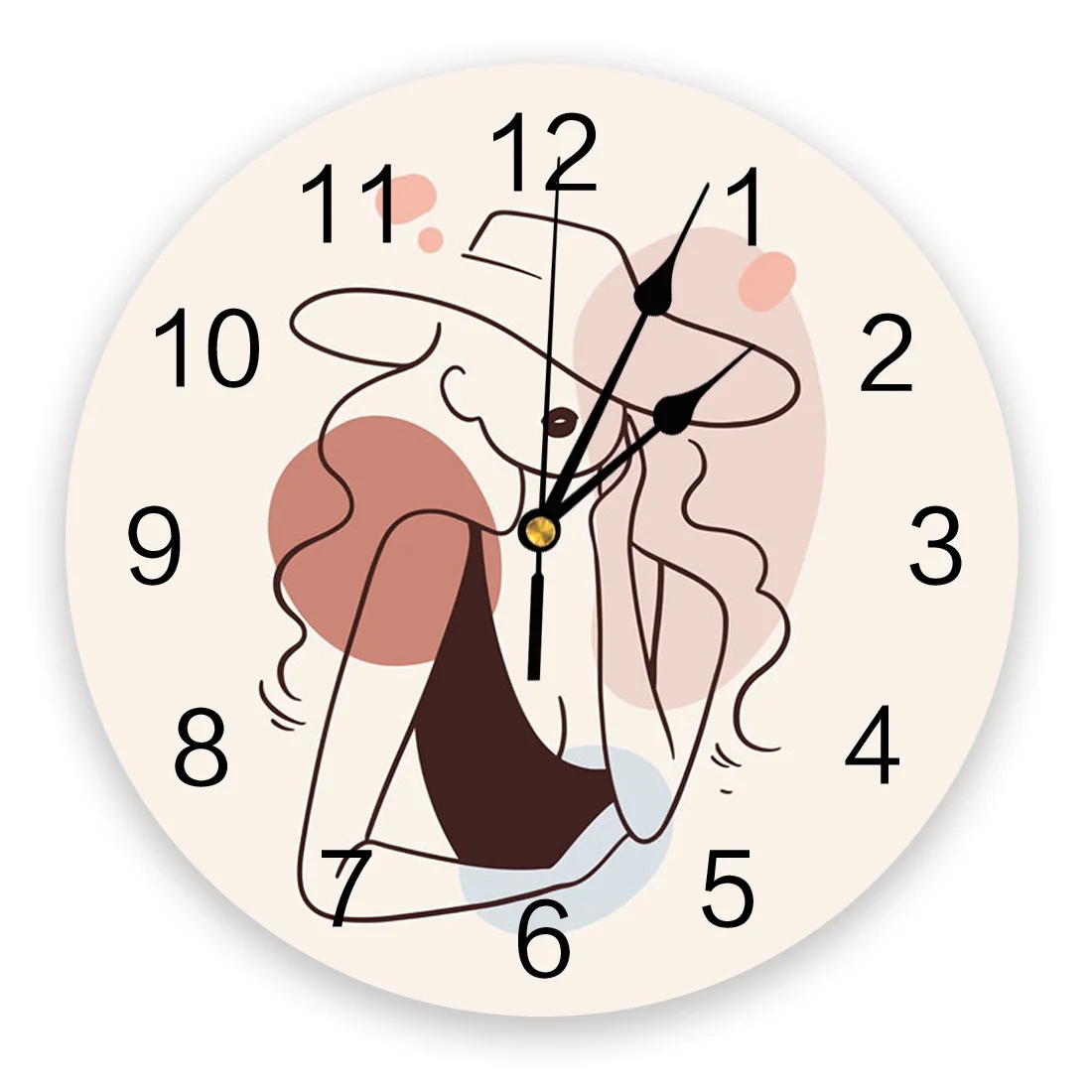 

Minimalist Lines Abstract PVC Silent Wall Clock for Office Bedroom Modern Hanging Watch for Kitchen Decor Creative Digital Clock