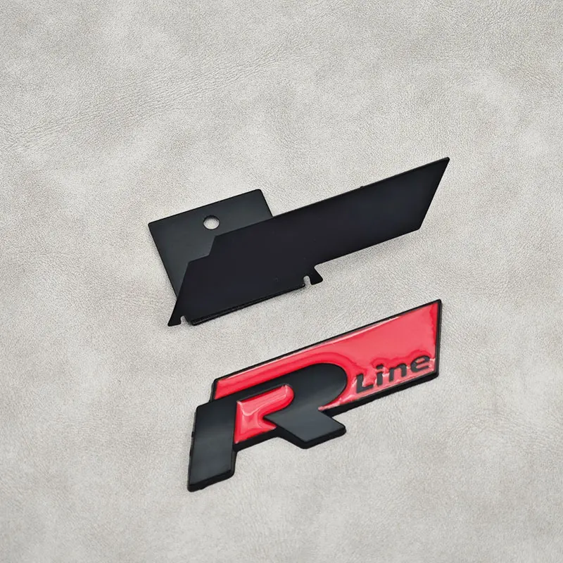 3D Металлическая Эмблема R Line Логотип Volkswagen Значок На Переднюю Решетку Наклейка