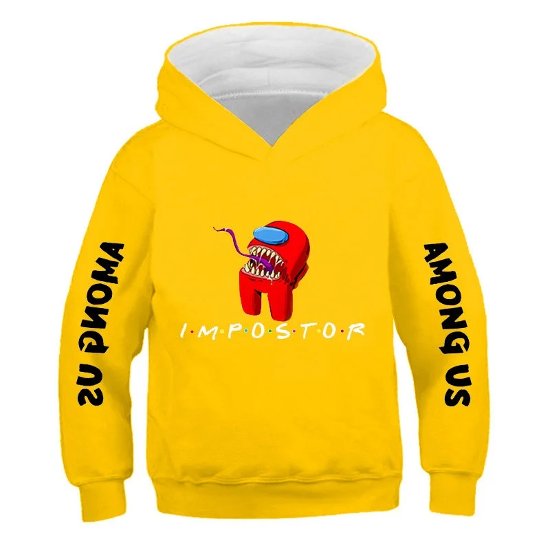 

New Game Among Us Print Cartoon Kids Hoodies Boys Game Tops Children Spring Autumn Girls Harajuku Long sleeve Sweatshirt Clothes