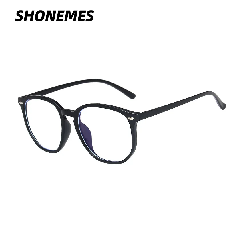 Фото SHONEMES многоугольные очки, винтажные очки с защитой от синего света, оптические компьютерные очки, черная черепаха для женщин №1