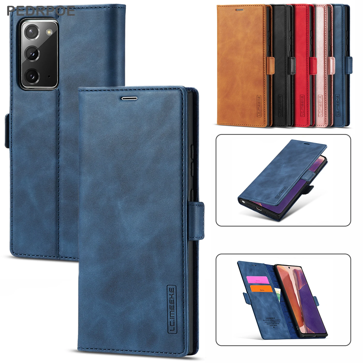 

Матовый кожаный чехол-книжка с бумажником для Samsung Galaxy Note 20 Ultra Note 10 Plus Note 9, роскошный защитный чехол для телефона с отделениями для карт