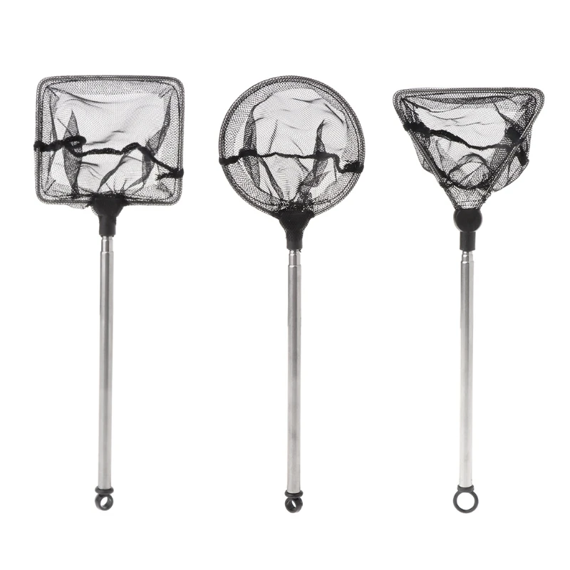 

E56C аквариумная сетка для ловли мелких рыбок, креветок с выдвижной сеткой из нержавеющей стали