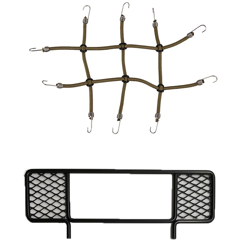 

1:10 Rc Rock Crawler эластичная подъемная машина-крыша багажная сетка с защитной сеткой Средний забор сетка передний бампер