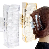 new fashion hair clip for women girls plastic hair claw large size hair clamp crab clip square hairpin hair accessories hairgrip