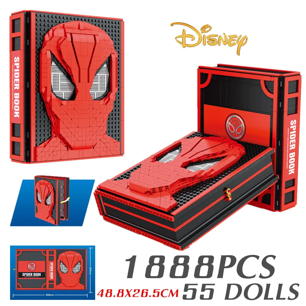 

2022 Disney Mini Spiderman Dolls Figures Collections Book Marvels Avengers Building Blocks Bricks Toys Christams Gifts Kid Set