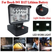 diy led work light for bosch 18v bat flood focus spot light control switch torch camping light portable lighting accessories