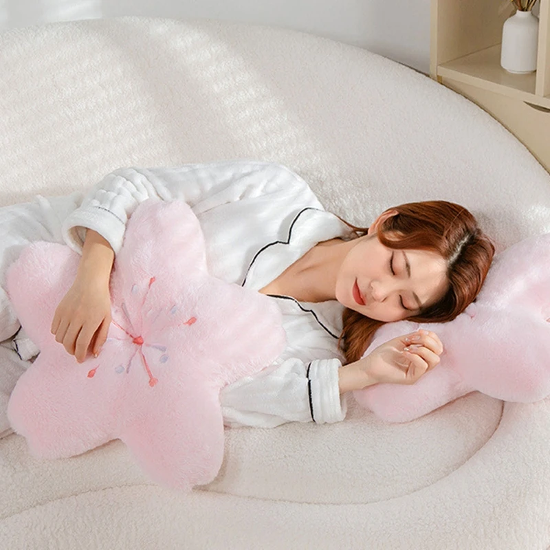 Новые плюшевые подушки с розовой сакурой кавайный цветок плюшевая подушка