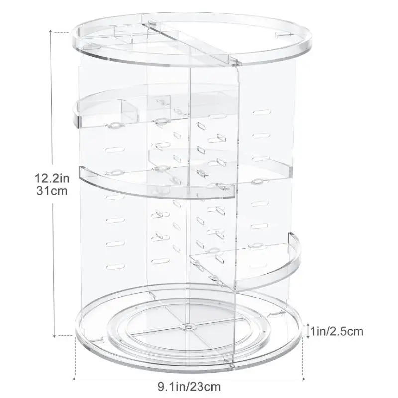 

Акриловый вращающийся органайзер для косметики