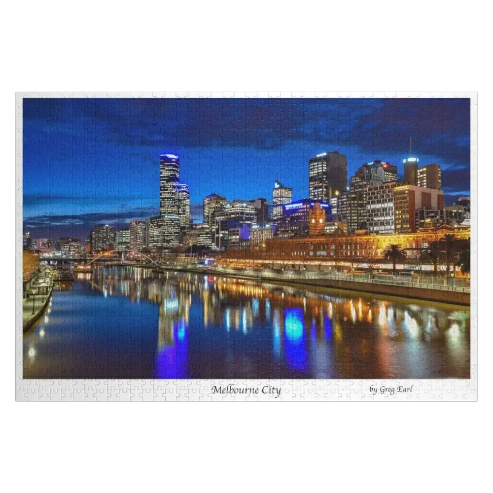 Мельбурн и Яarra River Twilight Пазл на заказ Деревянное имя Персонализированная игрушка