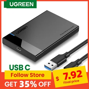 HDD корпус Ugreen, корпус для жесткого диска с переходником 2,5 SATA к USB 3,0, коробка для SSD диска HDD, типа C 3,1 корпус HD внешний HDD корпус