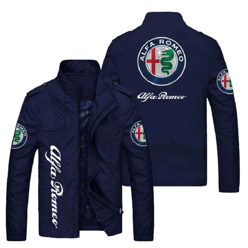 

Новинка весна-осень 2023 Мужская Повседневная Толстовка с принтом логотипа Alfa Romeo кардиган на молнии с длинными рукавами Мужская куртка пальто Топ