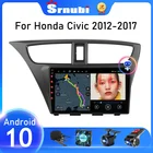 Автомагнитола Srnubi, Android 10, 2 Din, GPS, 4G, Wi-Fi, DVD, для Honda CIVIC, хэтчбек 2012 - 2017