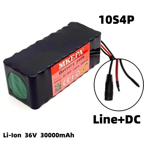 Литиевая батарея 10S4P 36 В 30000 мАч для электрического скутера, аккумулятор 18650, аккумулятор 36 в 30 Ач для электрического скутера, аккумулятор 36 В