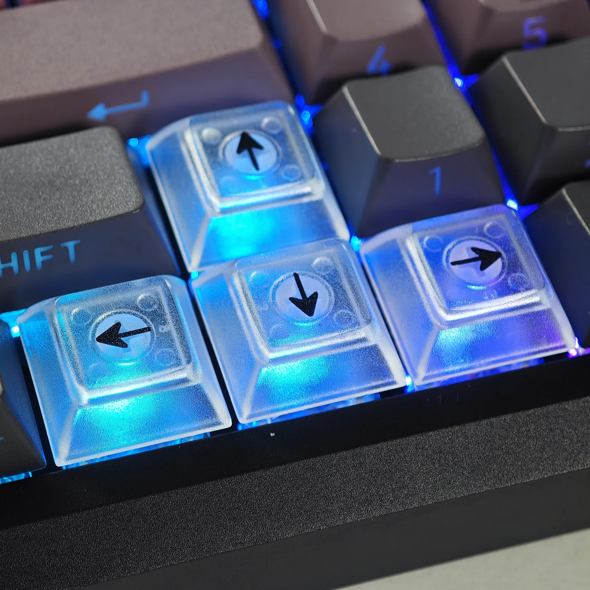 YMDK UV печать DSA WASD стрелка ESC колпачок для клавиатуры 1 25 мм ABS Прозрачный MX