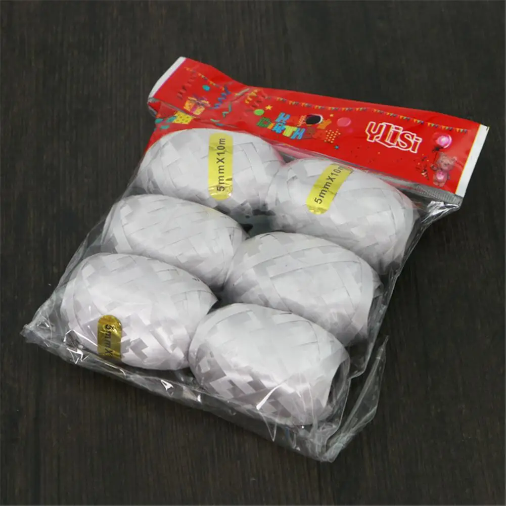 

PVC 10mx5mm Wedding Party Ribbon Bright Color Holiday Decoration Balloon Ribbon Streamers