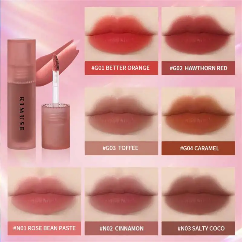 

NEW Water Mist Lip Glaze Velvet Matte Natural Whitening Makeup Does Not Fade No-stick Cup Lipstick Lip Gloss Makeup Gift