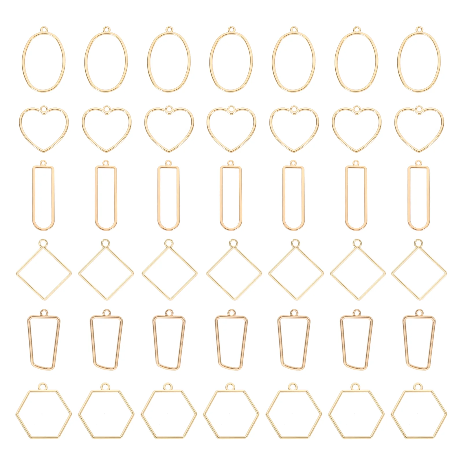 

60 Pcs Geometric Charms Earring Jewelry Molds Epoxy Resin Alloy Pendants DIY Hand-made Crafts Stencils For Crafts