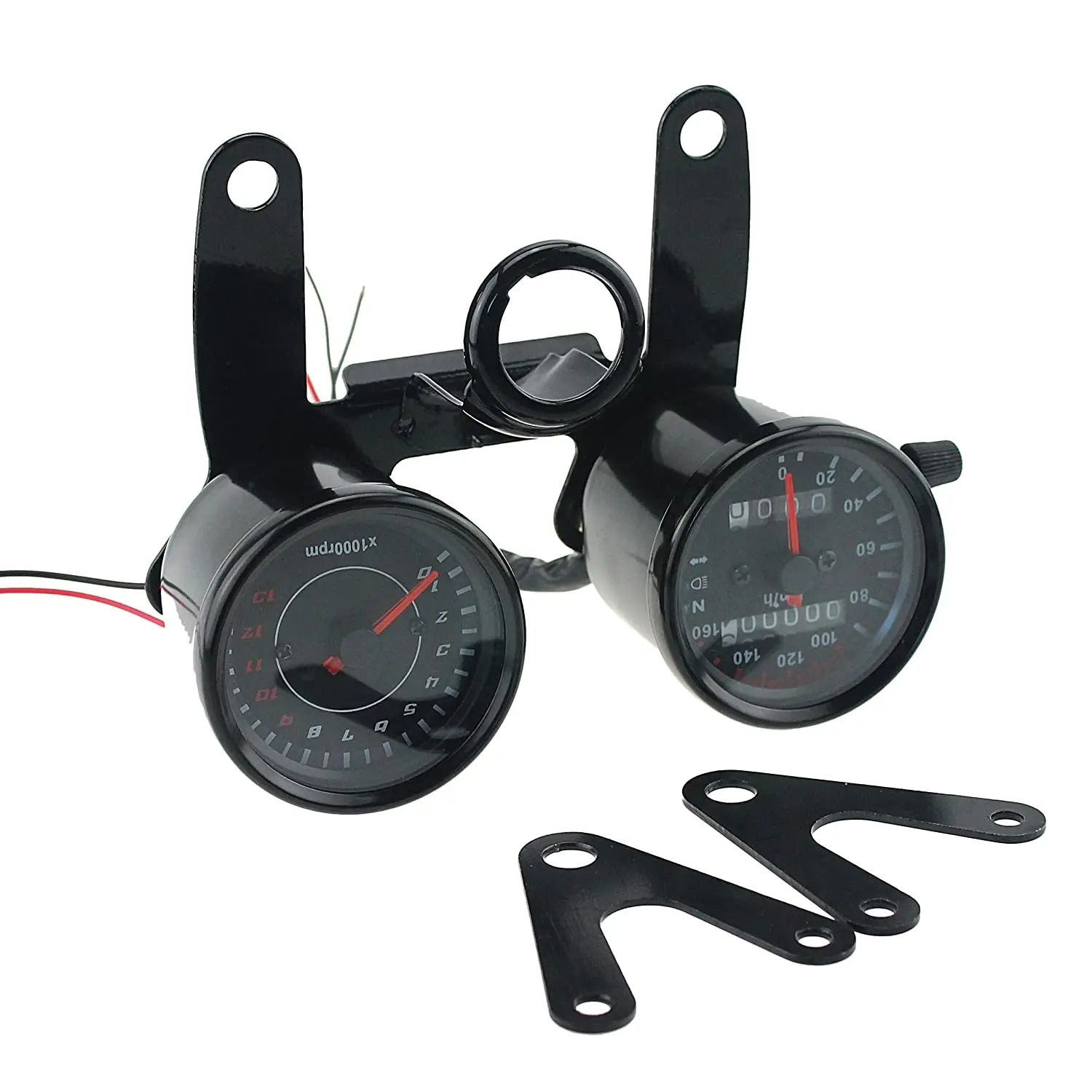 Мотоциклетный черный одометр спидометр и тахометр с кронштейном для Yamaha SR XV RX Cafe