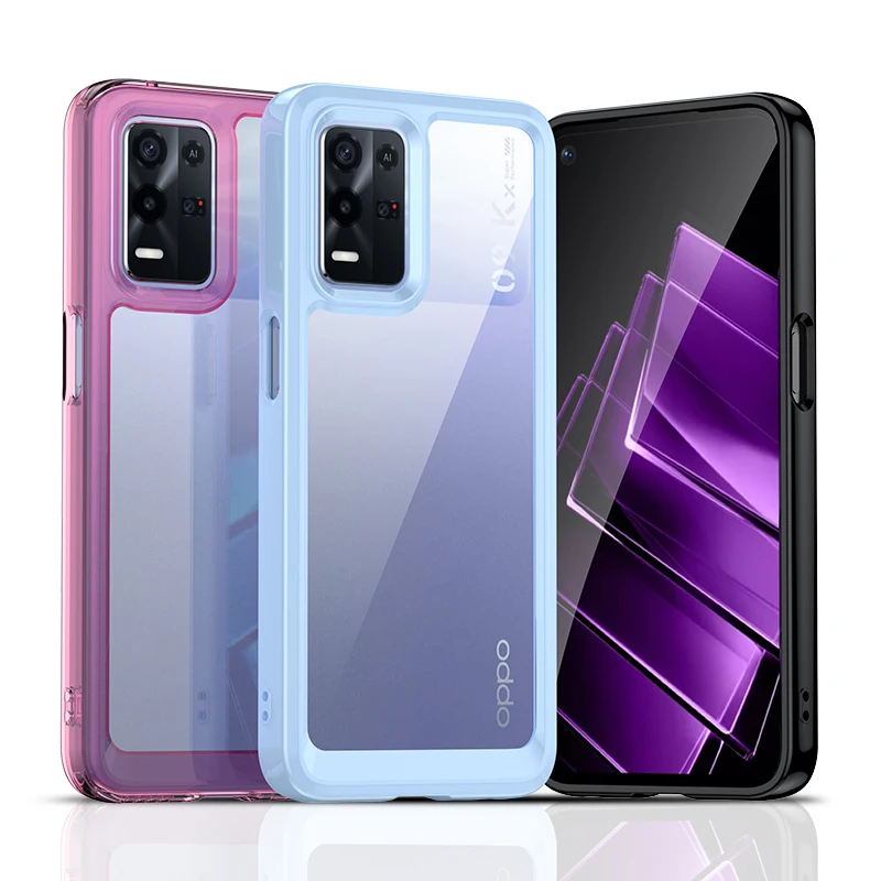 

For Realme Narzo 30 5G Case For Realme Narzo 30 5G Cover Hard Translucent Soft Frame Shockproof Clear Case For Realme Narzo 30