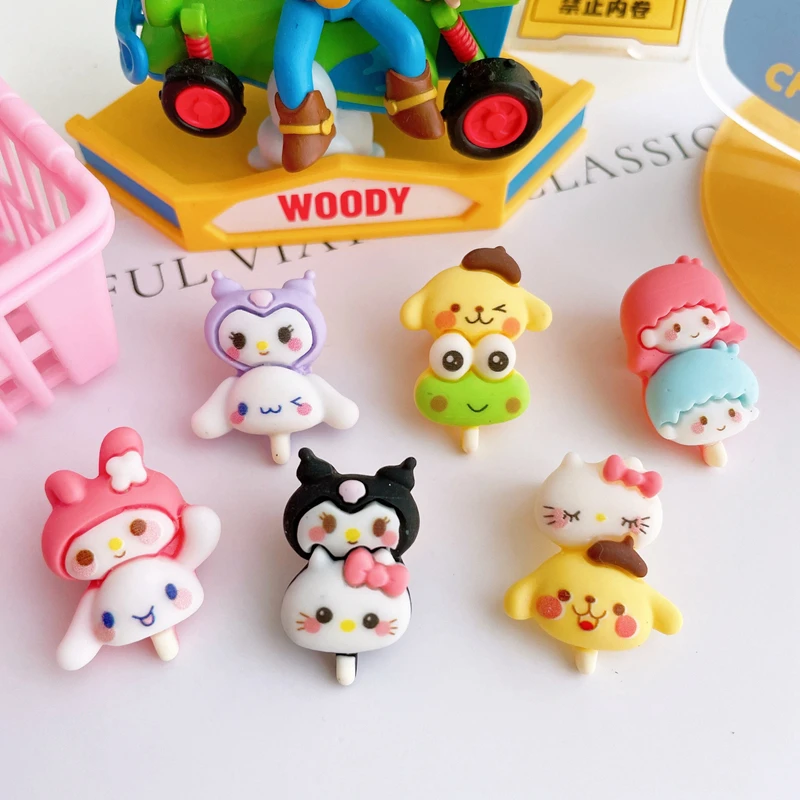 

10 Pcs New Lovely Mini Cartoon Animal Popsicle Little Cat Frog Series Resin Scrapbook Diy Jewellery Hairpin Accessories Decorate