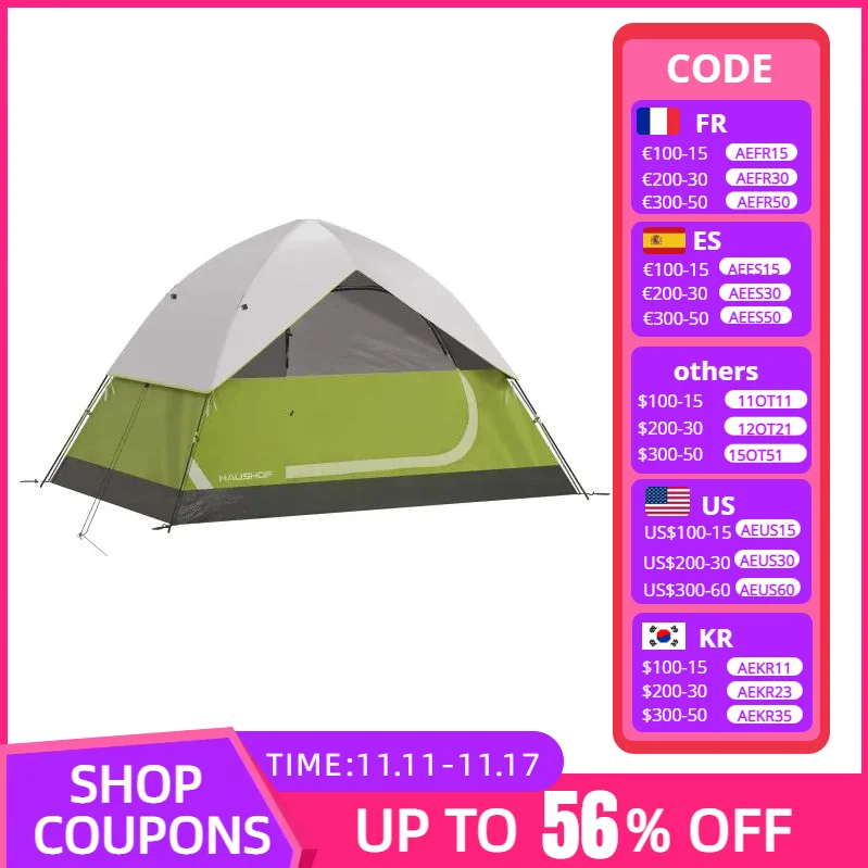 HAUSHOF 2/4 человек купольная палатка