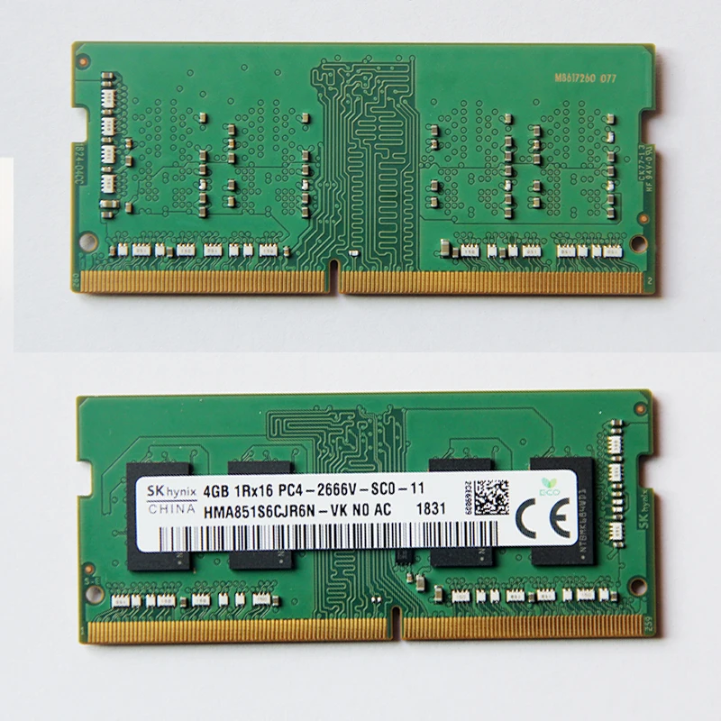 SK Hynix DDR4 ОЗУ 4ГБ 1Rx16 PC4-2666V-SC0-11 DDR4 4ГБ 2666МГц Ноутбук память