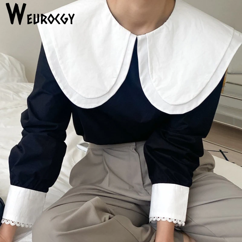 Женская блузка с круглым вырезом элегантная повседневная Свободная рубашка в